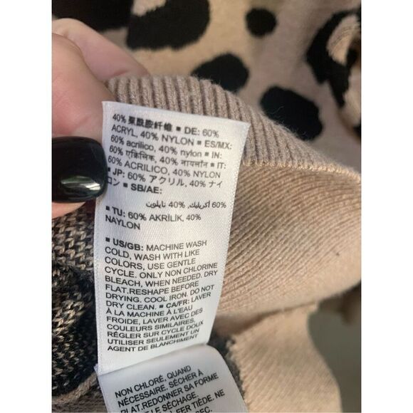 Daily Ritual Ultra Soft Jacquard Leopard Print Sweater XL - Picture 5 of 5